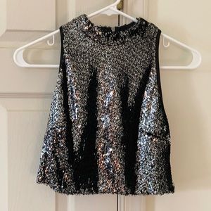 🤍Forever 21 Sequin Crop Top